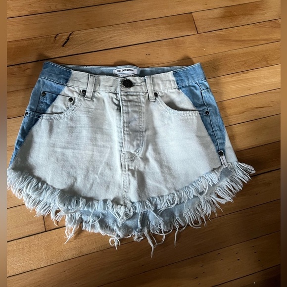 One Teaspoon Dresses & Skirts - One x OneTeaspoon Light wash jean skirt